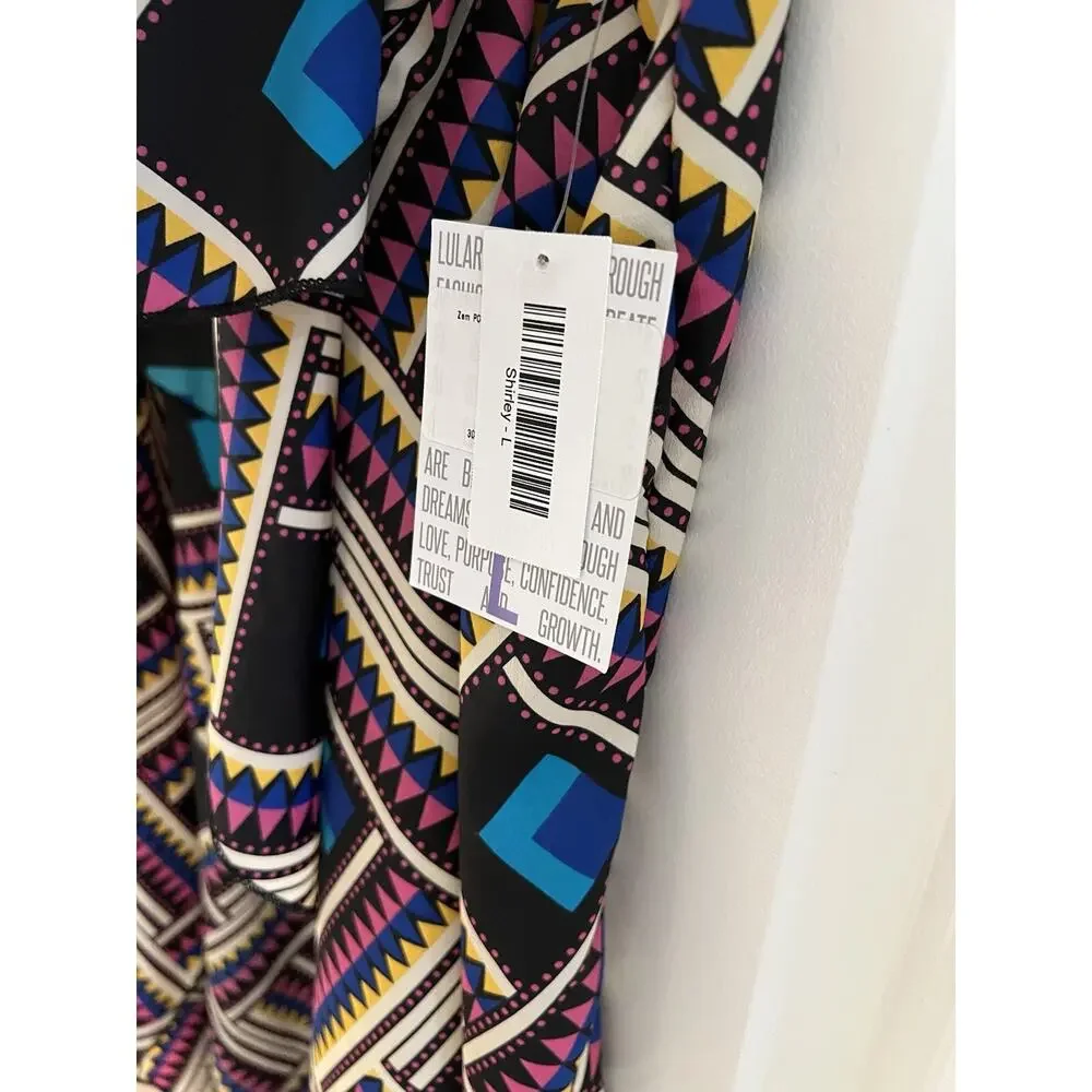 LuLaRoe Shirley Kimono Large Southwestern Aztec Open Front Duster NWT